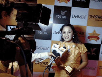 Cover of an architecture magazine featuring a modern living room