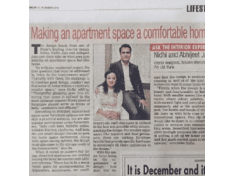 Article titled 'Making an apartment space a comfortable home' with expert photo featured.